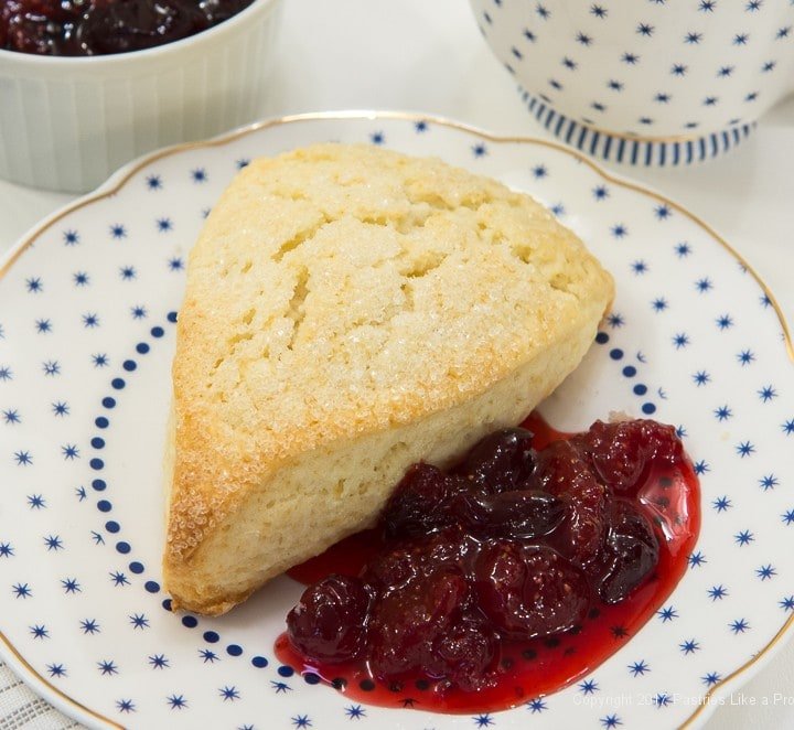 Scone with Cranberry Strawberry Jam