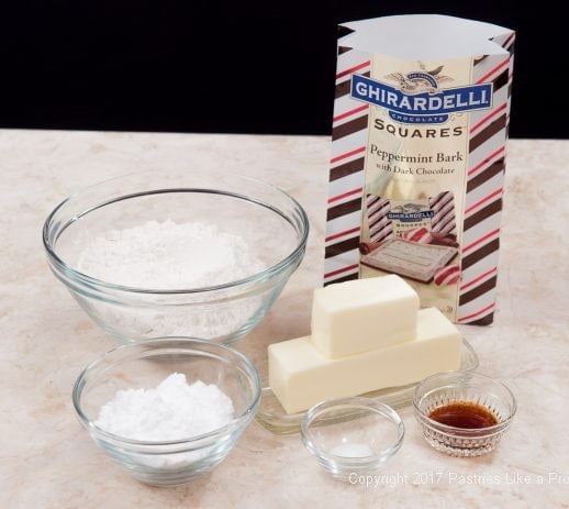 Ingredients for Peppermint Raviol Cookies i