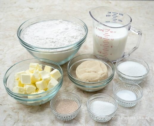 Dough ingredients for Chocolate Spiced Coffee Cake