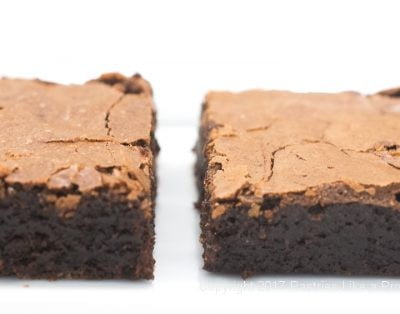 Side by side comparison of the Cocoa Brownies