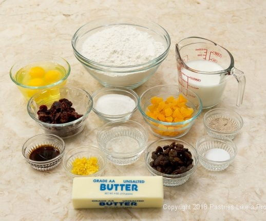 Ingredients for My Easter Bread