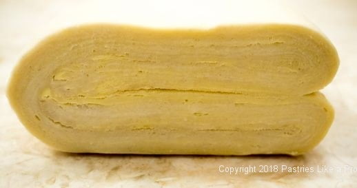 Layers of puff pastry for Pithiviers made with Blitz Puff Pastry