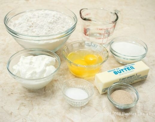 Ingredients for Kolache