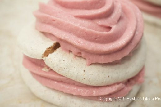 Cracked meringue for Hazelnut Meringue with Raspberry Mascarpone Mousse