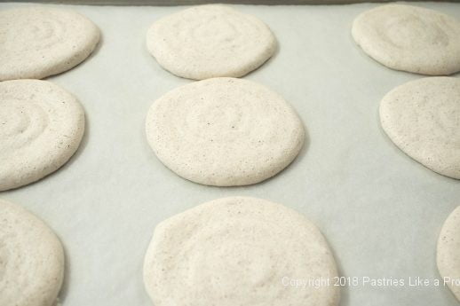 Meringues baked for Hazelnut Meringues with Raspberry Mascarpone Mousse