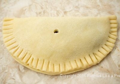 Vent in pastry for Sweet Cherry Calzones