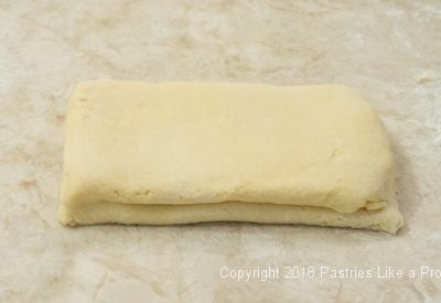 Folded in half for Sweet Cherry Calzone