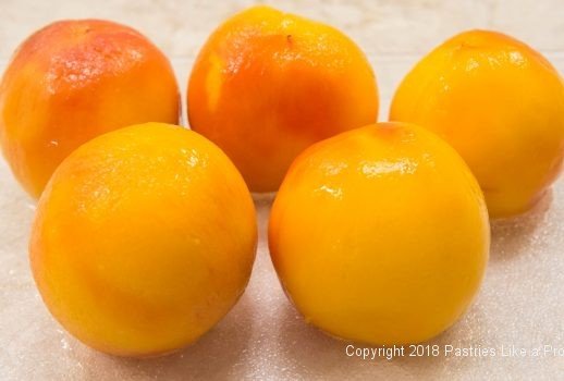 Peeled peaches for Everything Peaches