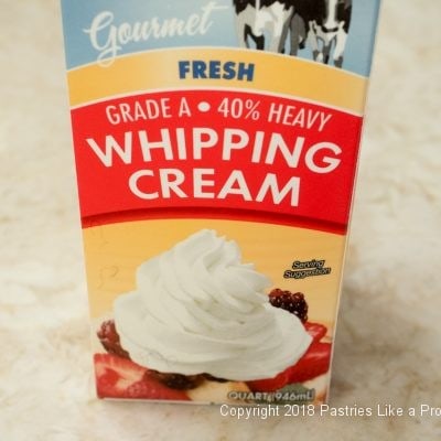 Whipping cream label for Heavy Cream