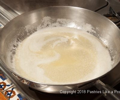 Melted butter for Plum Dumplings