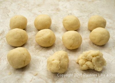 Dough balls for Browned Butter Tarts