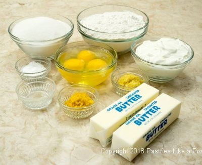 Ingredients for the Citrus Pound Cake
