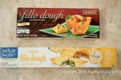 Phyllo packages for Traditional Apple Strudel
