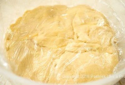 Dough covered to rise for Pina Colada Coffeecake