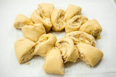 Twisted rolls for Pina Colada Cake