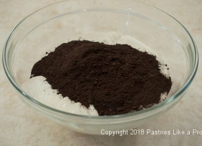 Cocoa in half the batter for Malted Milk Frosted Cupcakes,Cupcake Frosting, Cupcake Frosting Recipe, How to frost Cupcakes