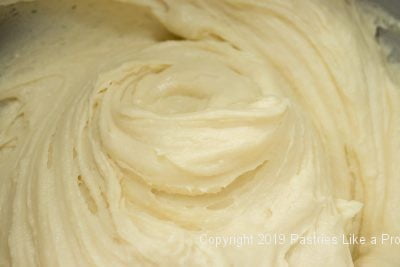 Batter finished for the Individual Variegated Pound Cakes