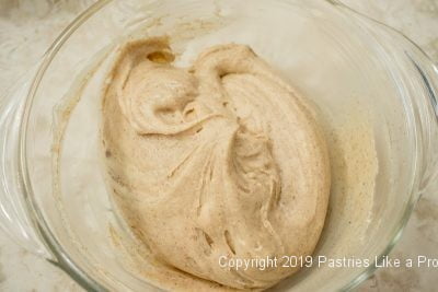Cinnamon batter for Individual Variegated Pound Cakes