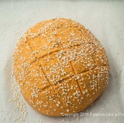 Sprinkled with sesame seeds for Bread and Soup