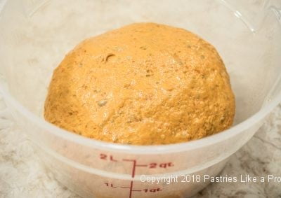 Top of dough oiled for Bread and Soup