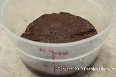 Unrisen dough in container
