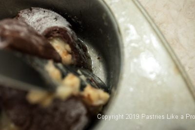 Edges of dough pushed back