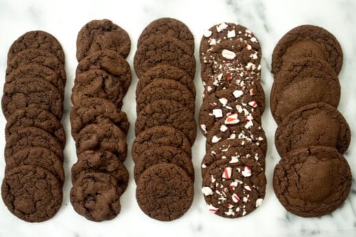 Fudgey Chocolate Cookies with variations