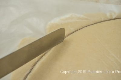 Marking dough through paper