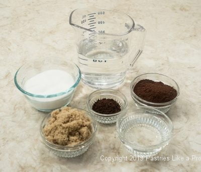 Ingredients for Chocolate Orange Pudding Cake top layer 
