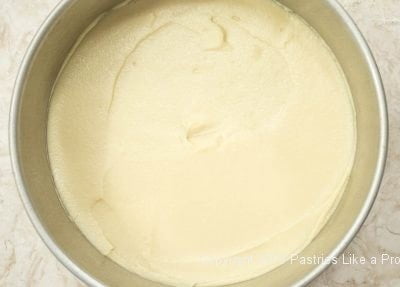 Pastry cream spread over remoce