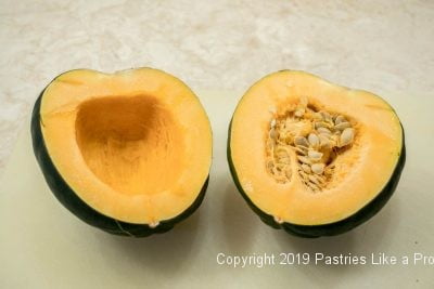 Cleaned acorn squash