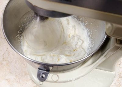 Cream whipping for Pumpkin Mousse Torte