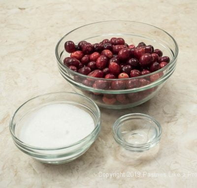 Cranberry filling ingredients for Cranberry Linzer Tart