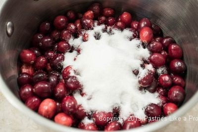 Cranberry fillin in pan