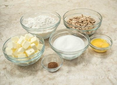Linzer Tart pastry ingredients