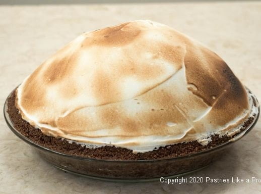 Meringue browned