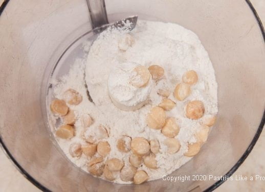 Nuts and flour in bowl