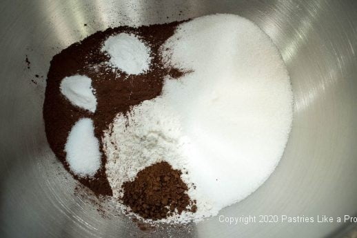 Dry ingredients in bowl 