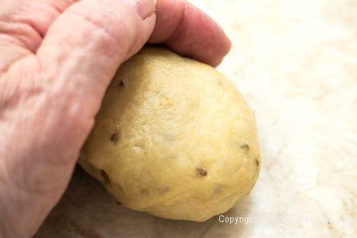 Cupping dough ball