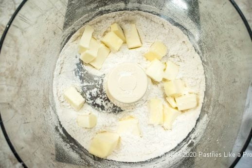 Butter added to processor