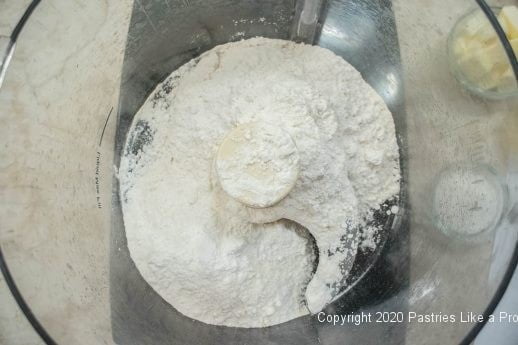 Both flours in food processor
