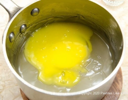 Eggs added to sauce