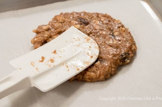 Cookies flattened out