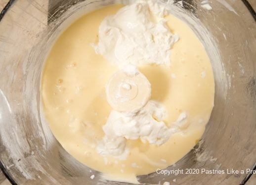 Sour Cream added to White Chocolate Mocha Cheesecake