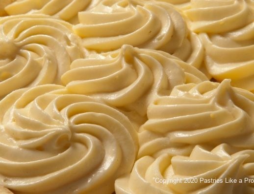 Swirls of Lightened Pastry Cream