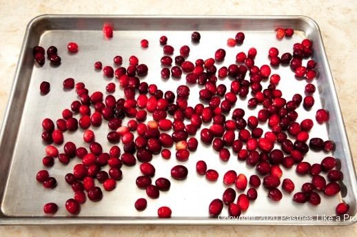 Cranberries on Tray
