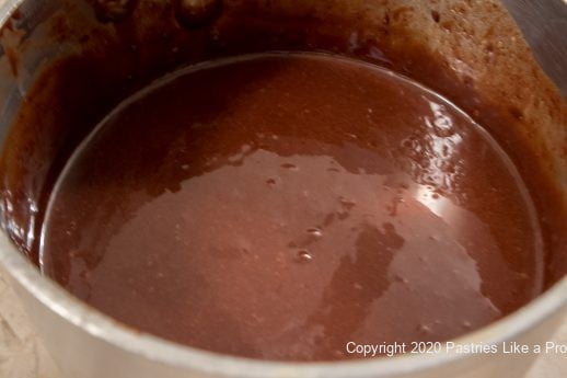 Chocolate Custard for Reine de Saba Cake