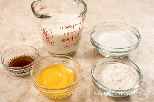 Pastry Cream ingredients