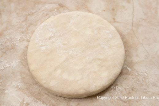 Single round of pastry for Sunny Side Up Apricot Pastries