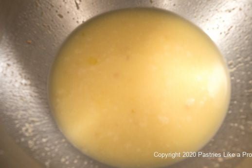 Eggs beaten in European Nut Rolls